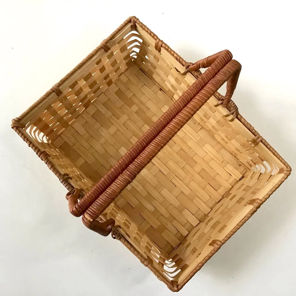 Vintage rectangular wicker